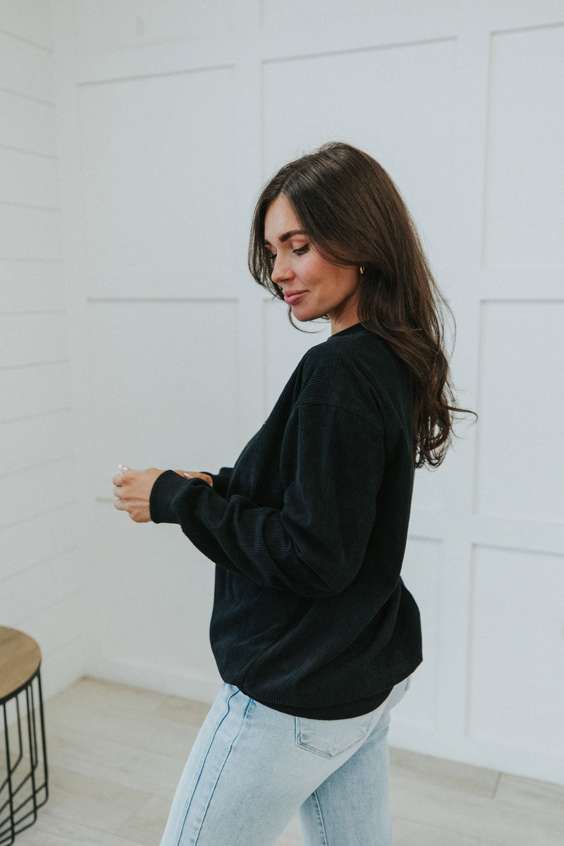 "Spooky" Halloween Corduroy Pullover