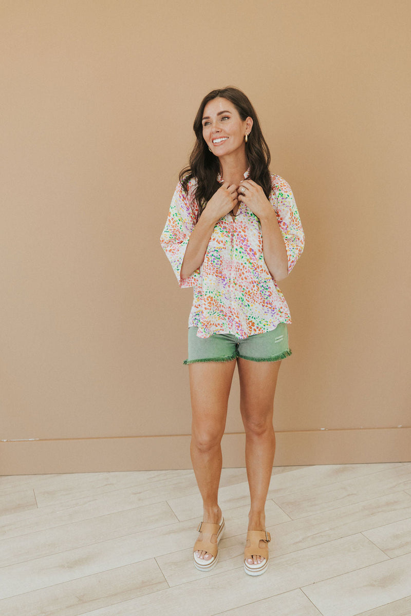 Ease On By V-Neck Top