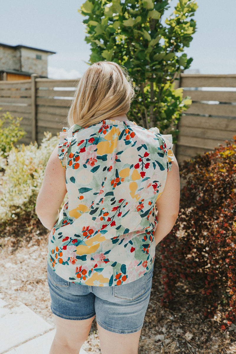 Sweet Nothings Abstract Floral Top