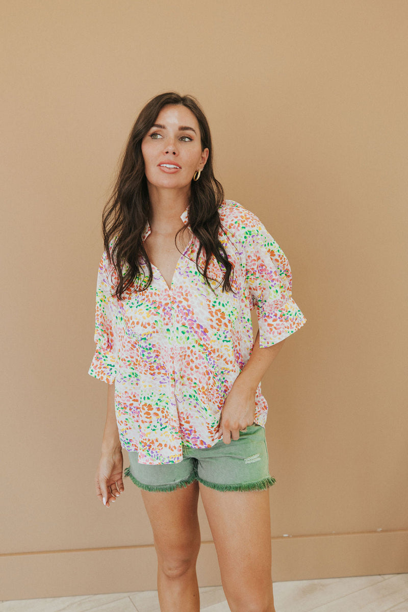 Ease On By V-Neck Top