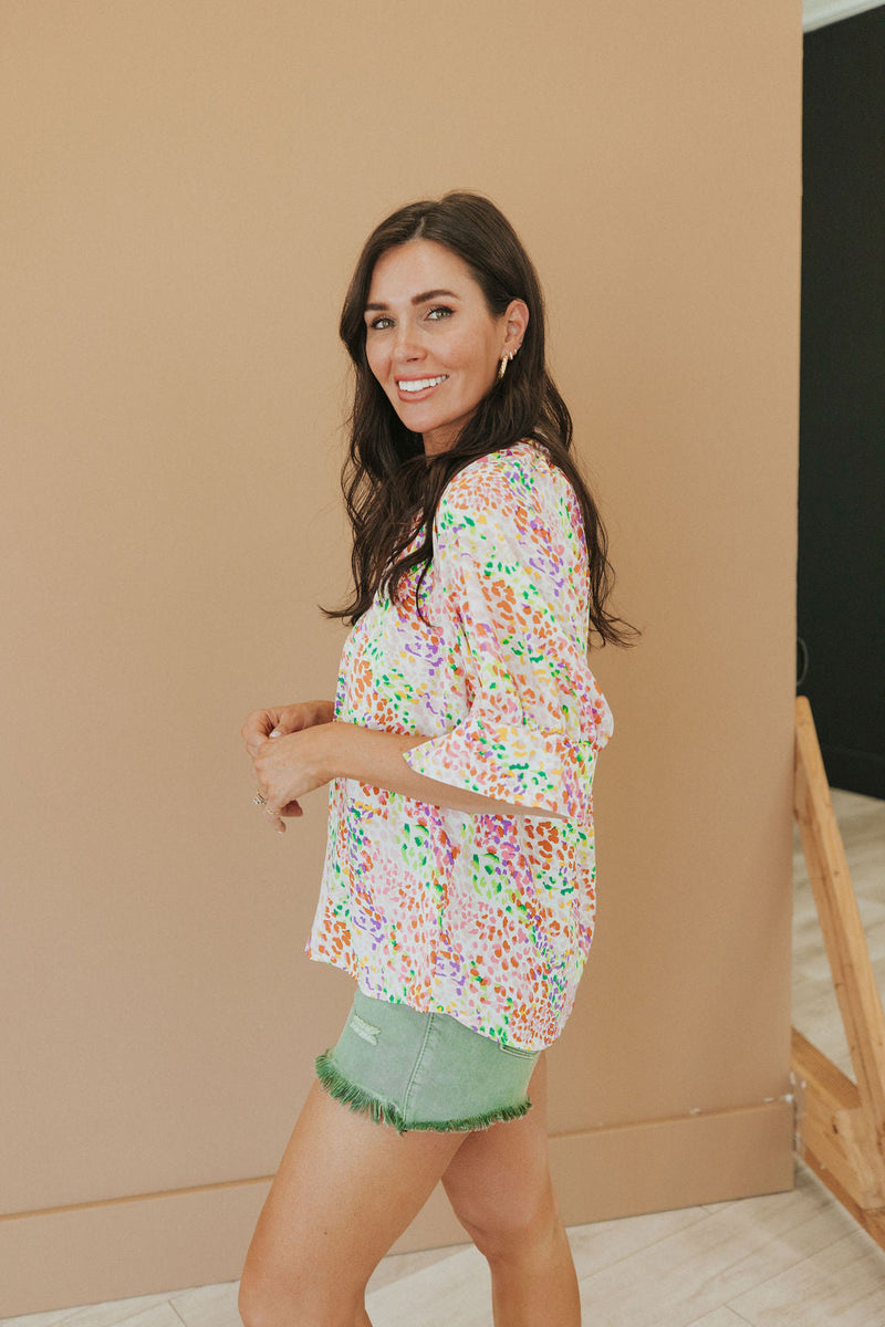 Ease On By V-Neck Top