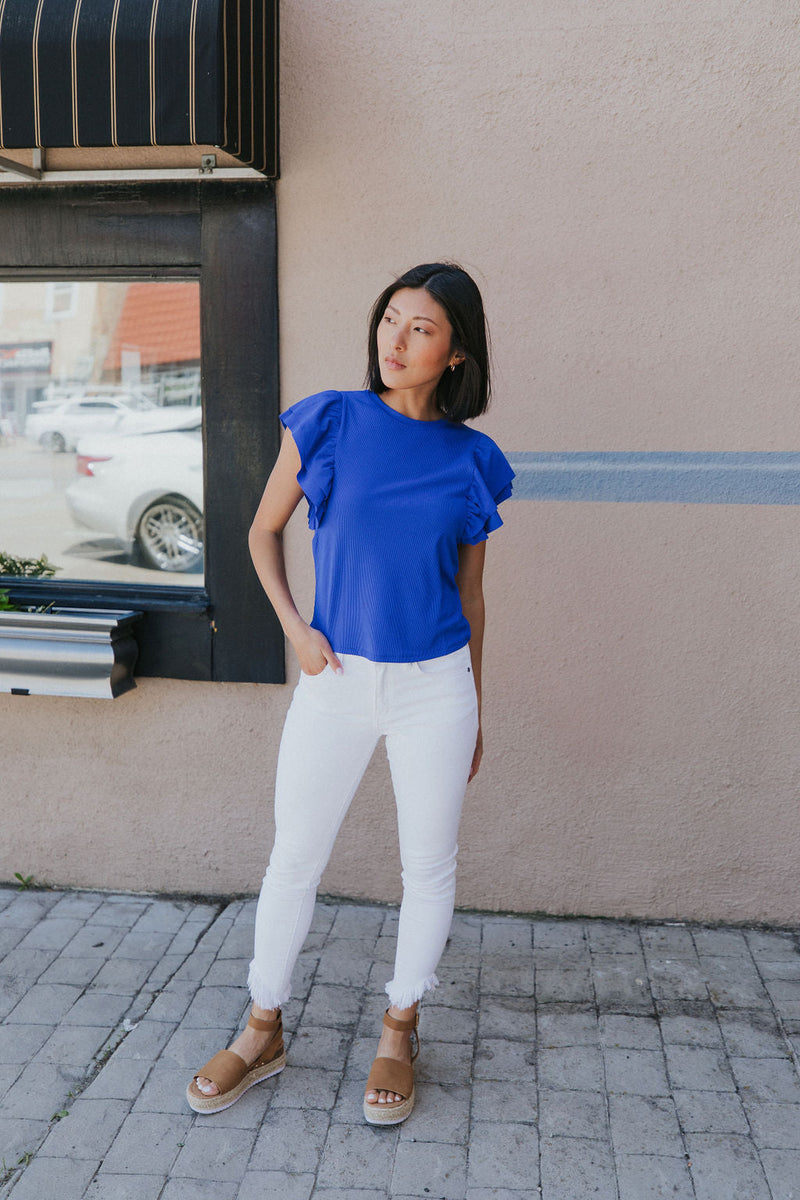 This Is Your Moment Ruffle Sleeve Top