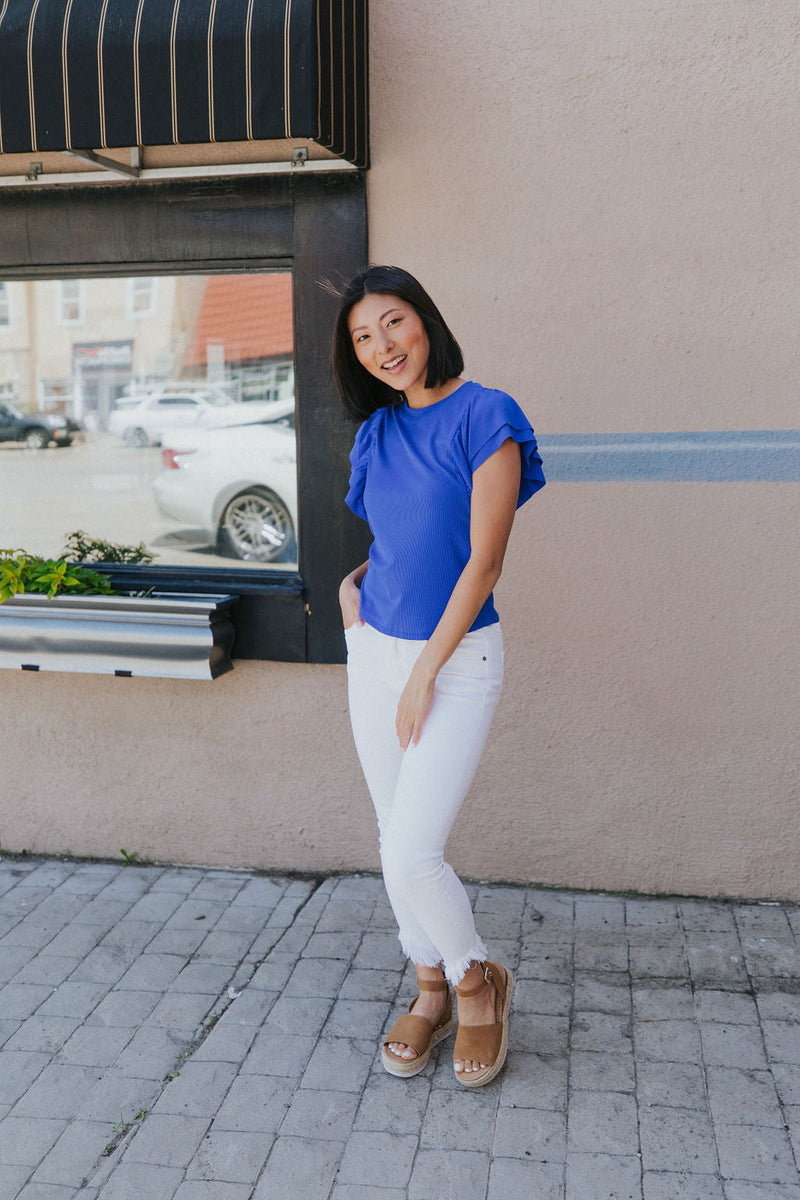 This Is Your Moment Ruffle Sleeve Top