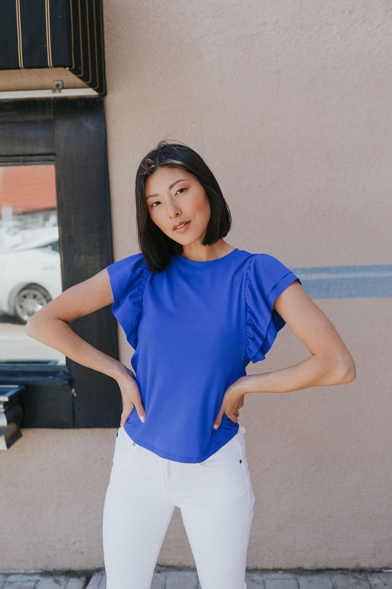 This Is Your Moment Ruffle Sleeve Top