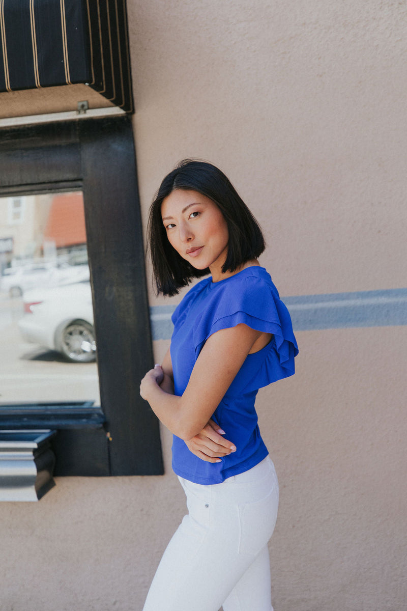 This Is Your Moment Ruffle Sleeve Top