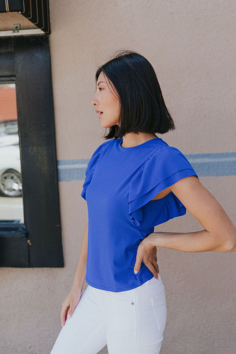 This Is Your Moment Ruffle Sleeve Top