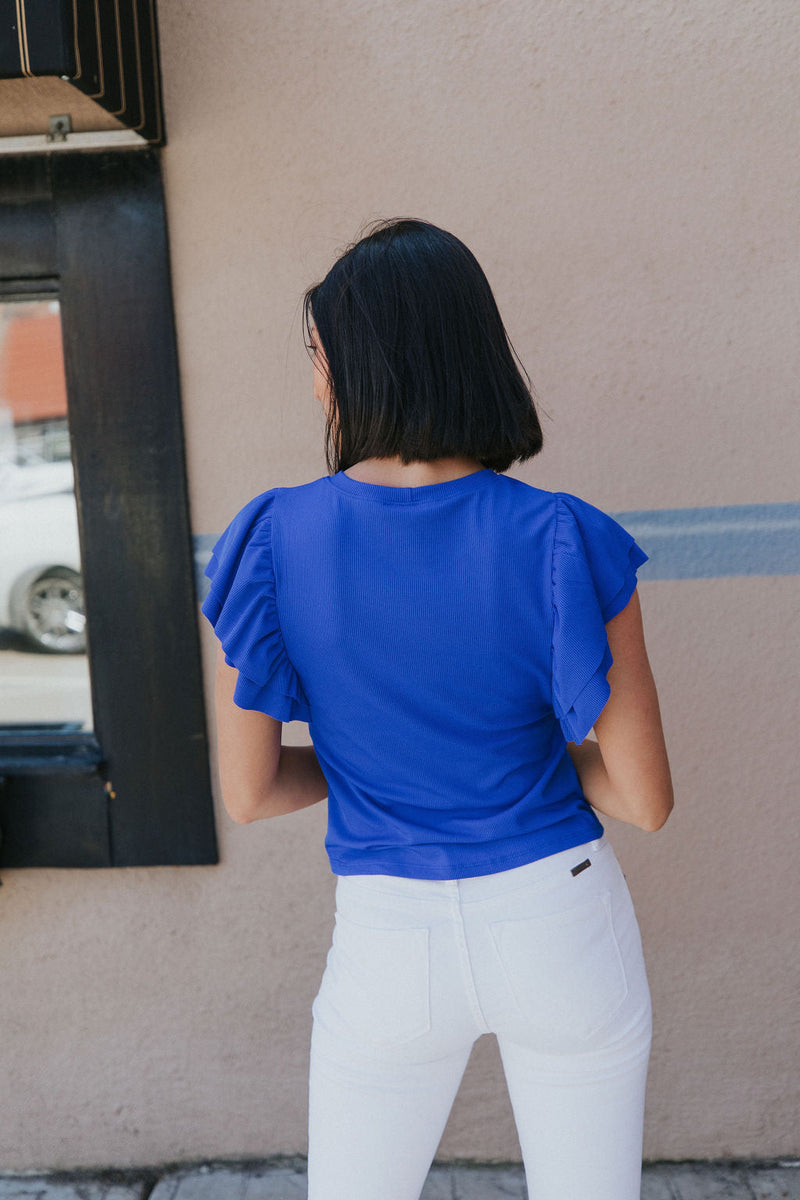 This Is Your Moment Ruffle Sleeve Top