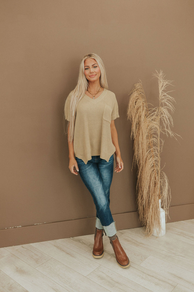 Caroline Sweater Top - Sand