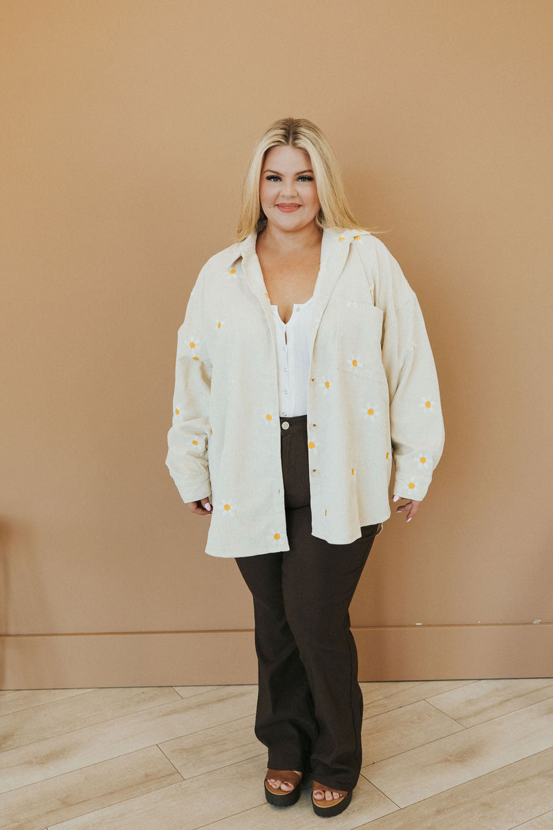 Magic In Your Step Flare Leg Jeans - Brown