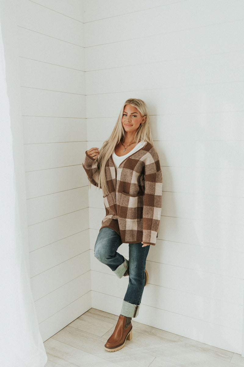 Make Your Day Checkered Cardigan