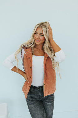 Under The Radar Plaid Hoodie Vest