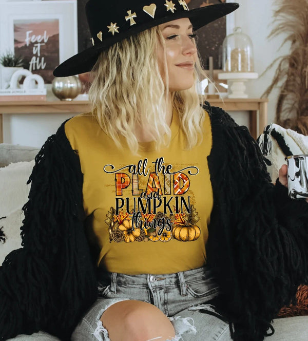 All the plaid and pumpkin Graphic Tee
