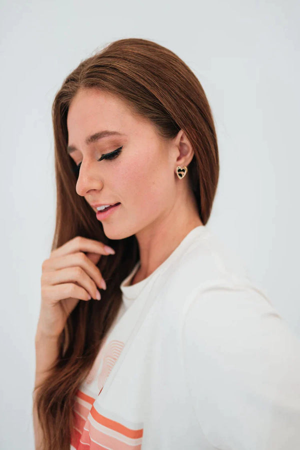 Naomi Leopard Print Stud Earrings