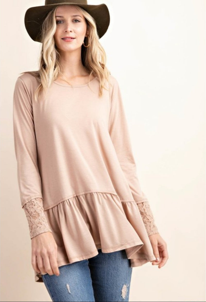 Romantic Lace Detail Top