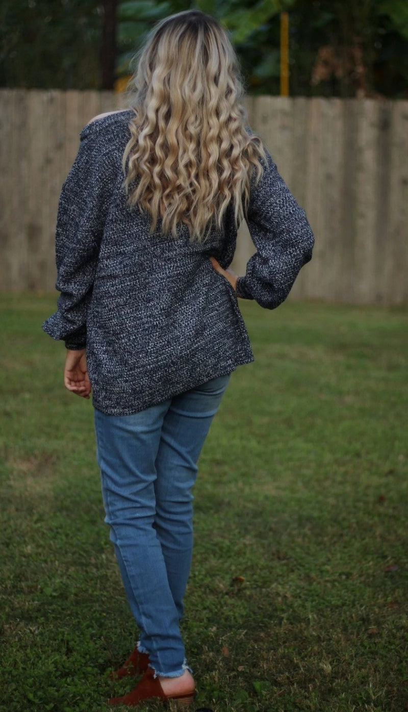 Heathered Navy Sweater