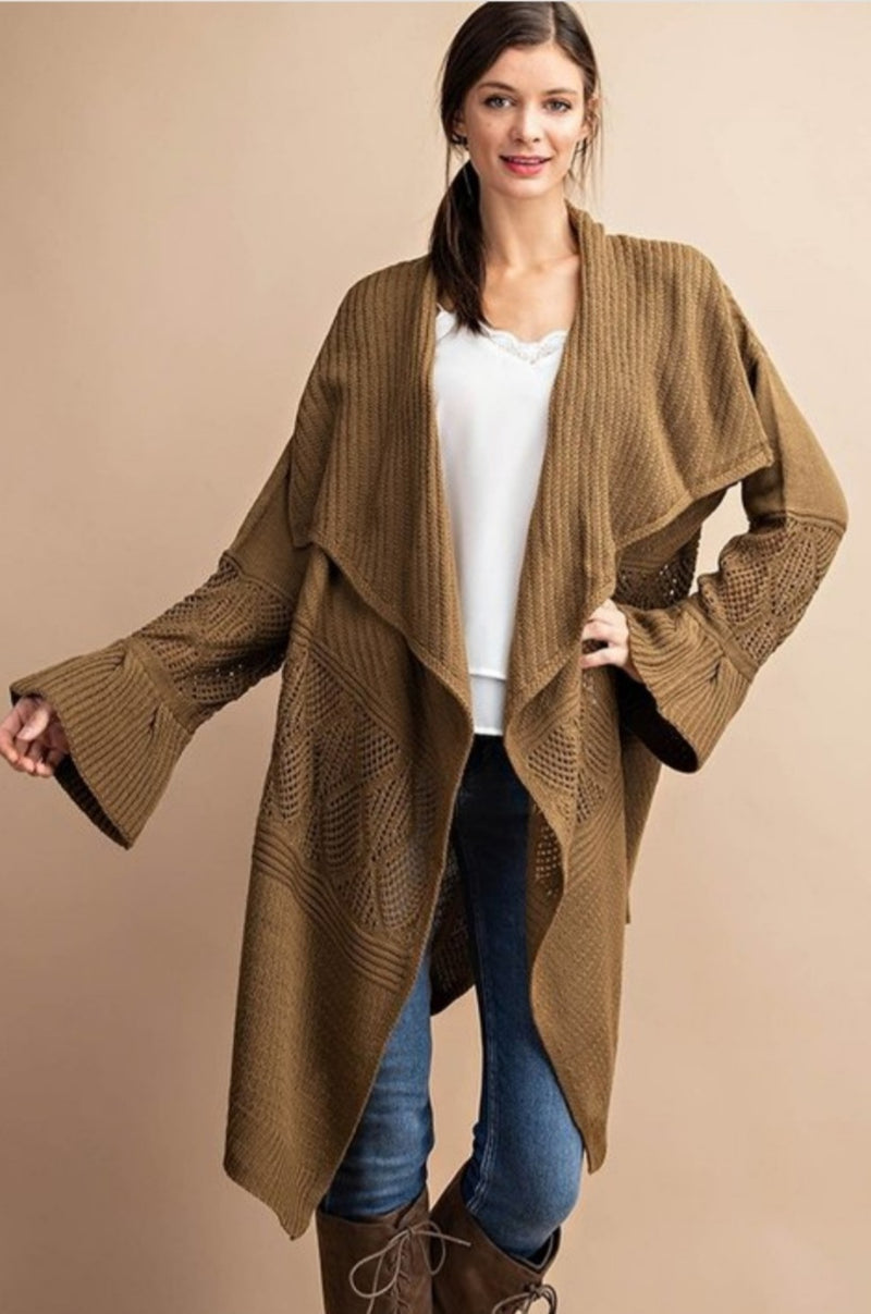 On The Go Boho Textured Cardigan