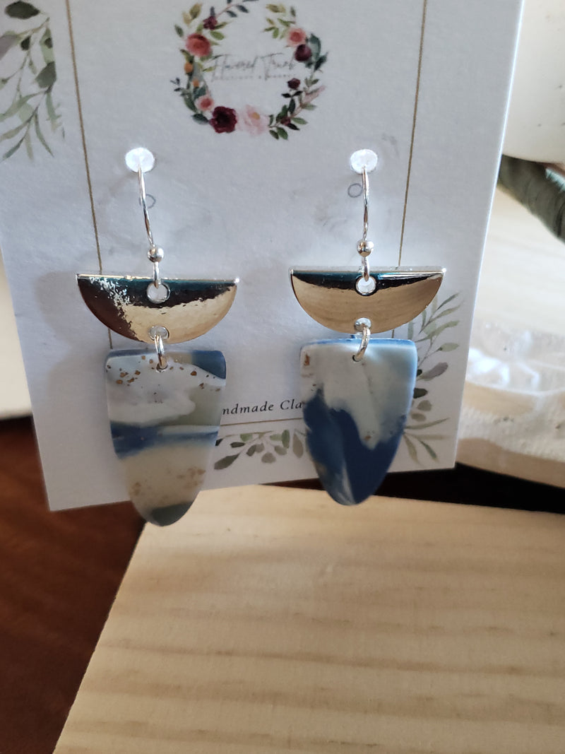 Clay Royal Blue Earrings