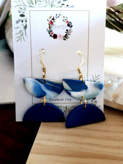 Clay Royal Blue Earrings