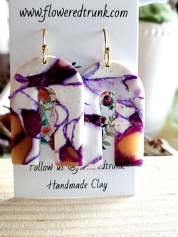 Purple Haze Clay Earrings Collection