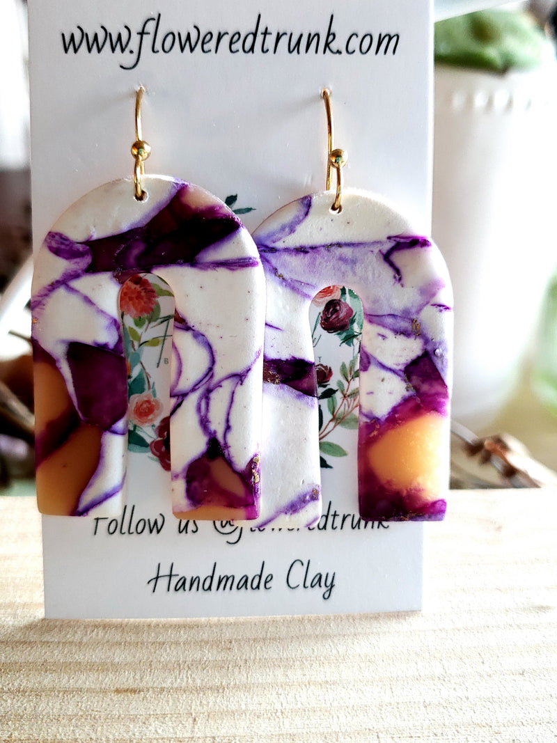 Purple Haze Clay Earrings Collection