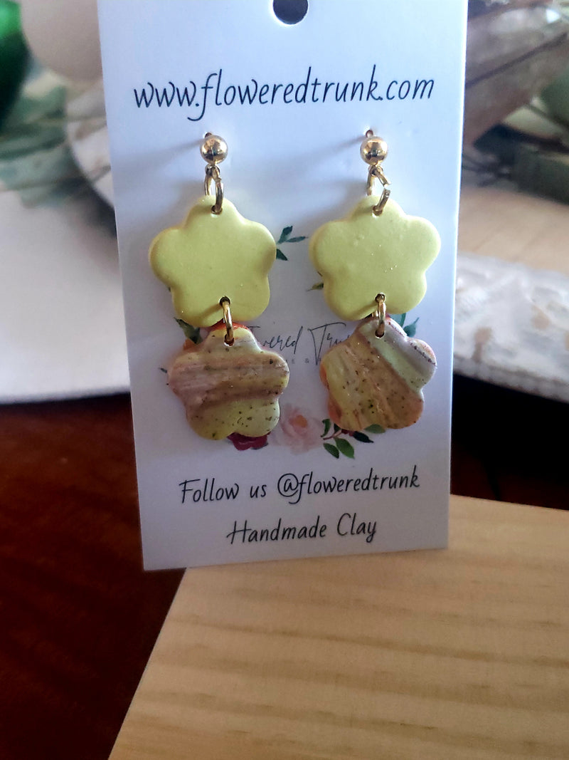 Golden Clay Earrings