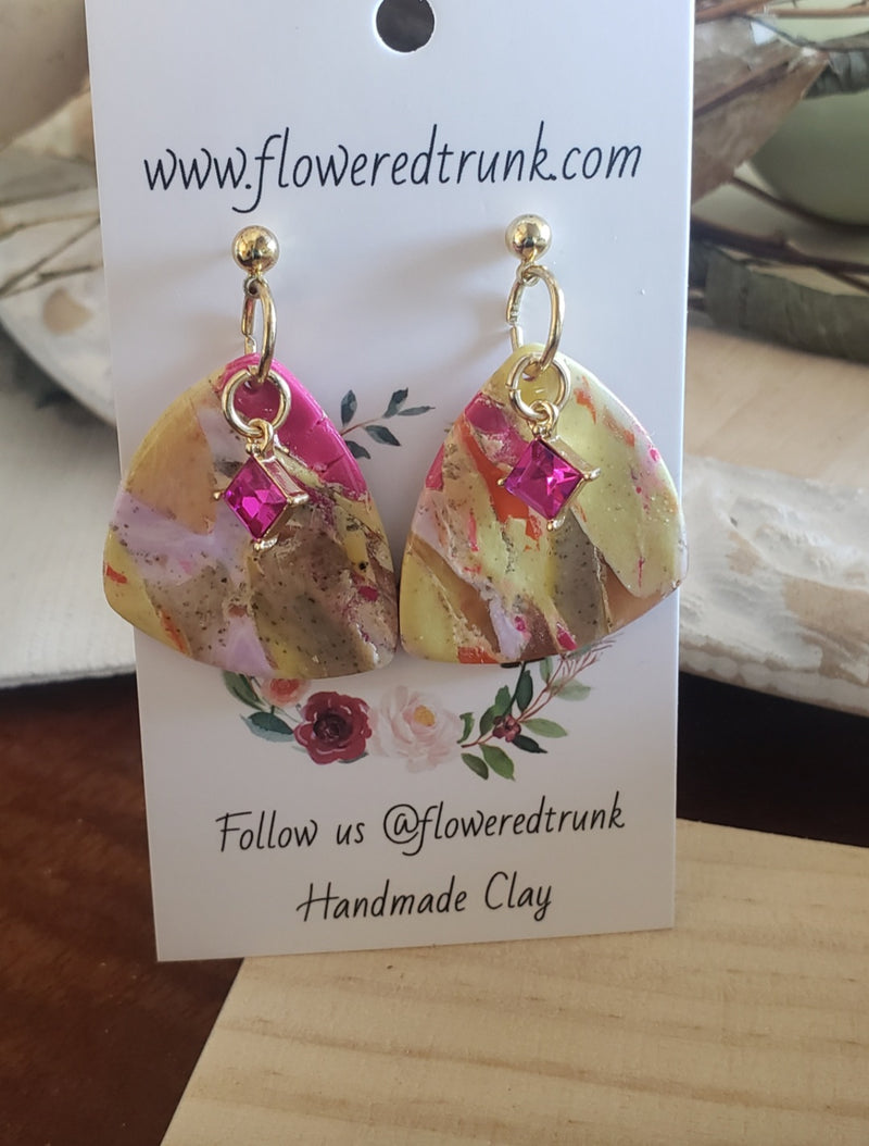 Golden Clay Earrings