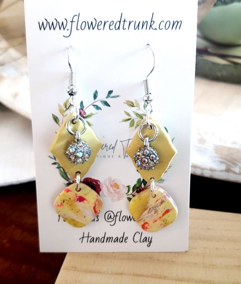 Golden Clay Earrings