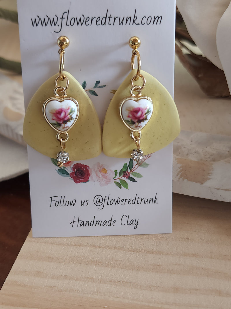 Golden Clay Earrings