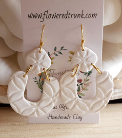 White Clay Earrings