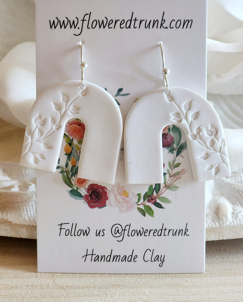 White Clay Earrings