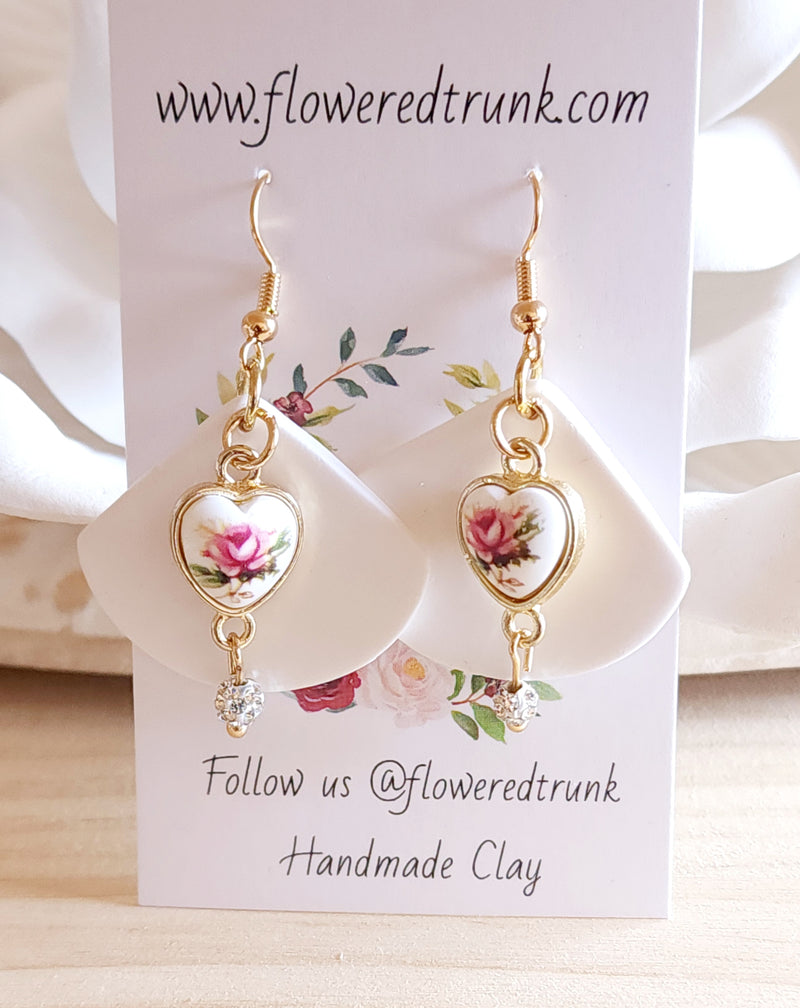 White Clay Earrings