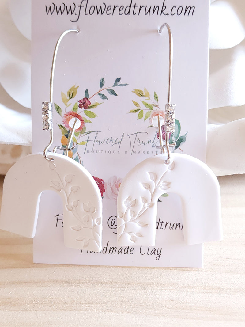 White Clay Earrings