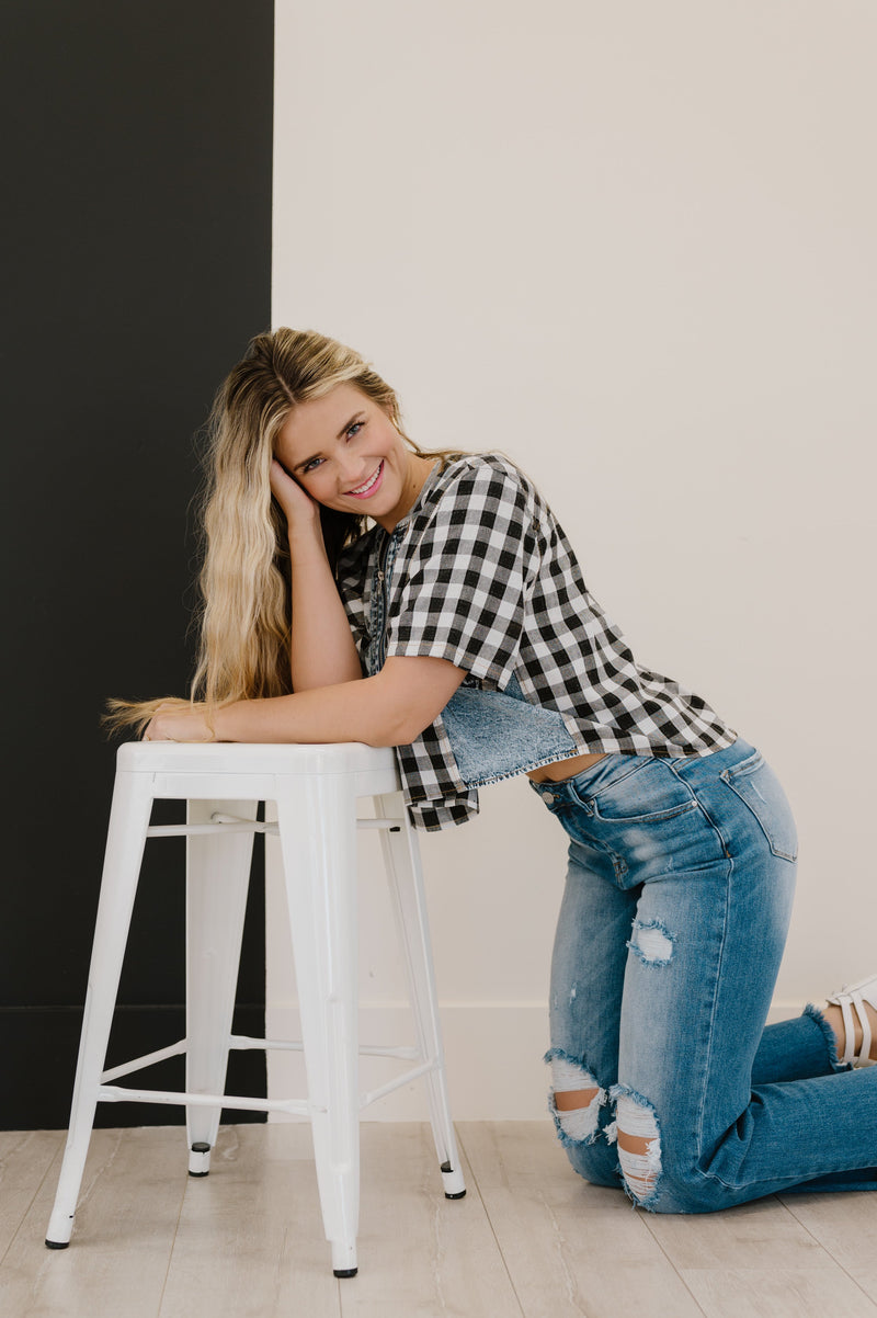 Everything Good Plaid Top