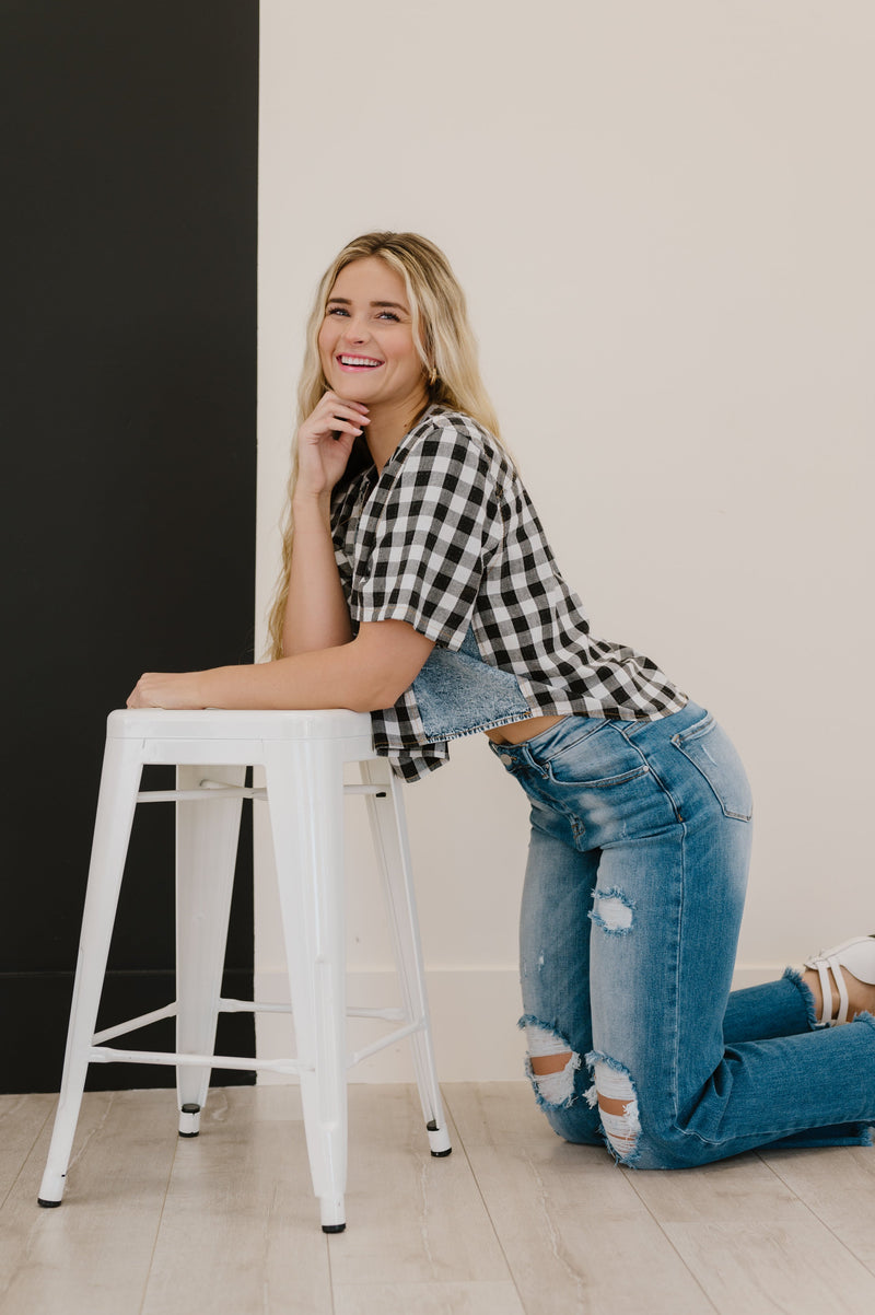 Everything Good Plaid Top
