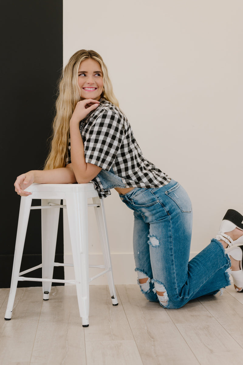 Everything Good Plaid Top