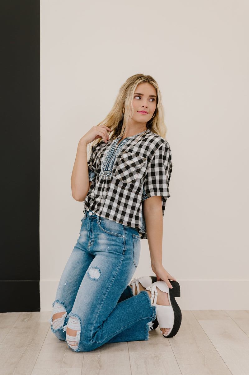 Everything Good Plaid Top