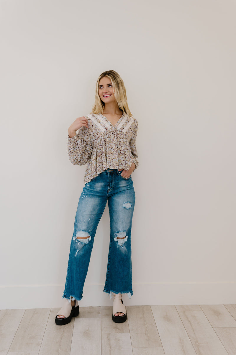 Keep A Look Out Floral Top