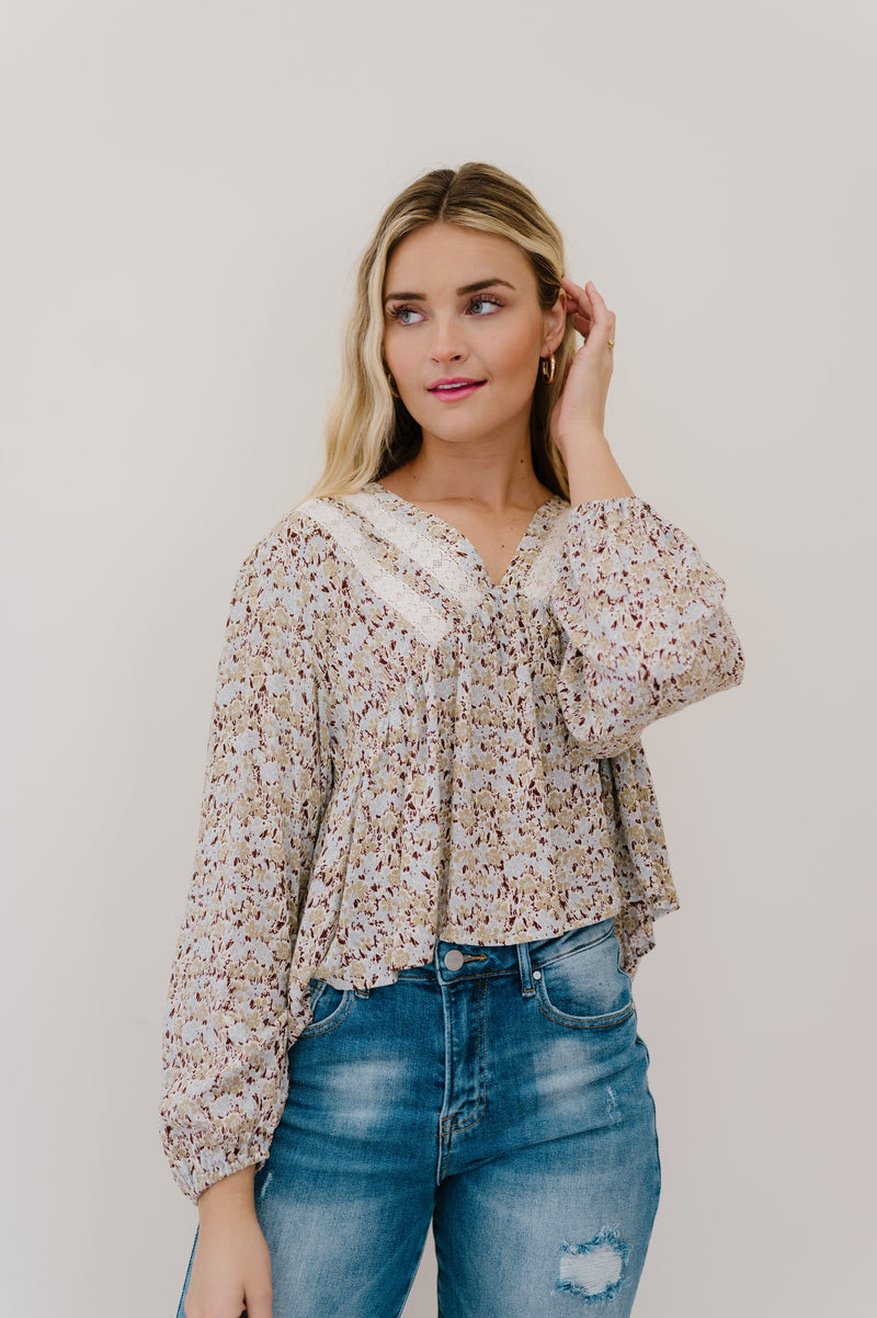 Keep A Look Out Floral Top