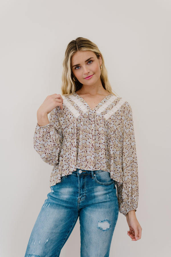 Keep A Look Out Floral Top