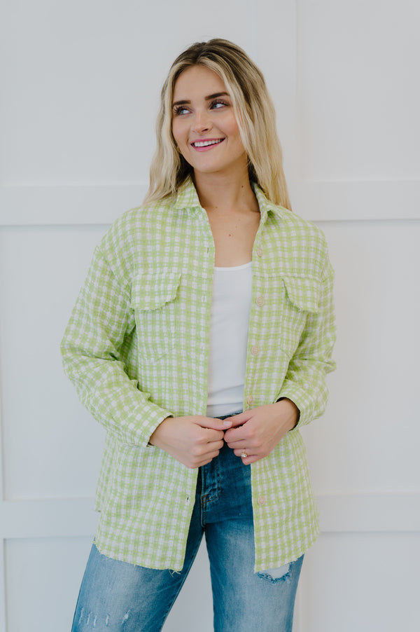 Second Nature Gingham Jacket