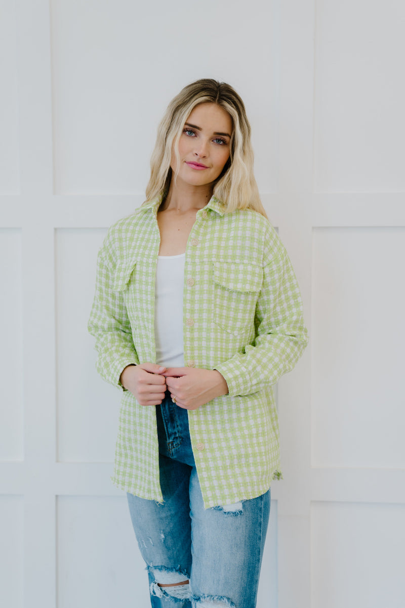 Second Nature Gingham Jacket
