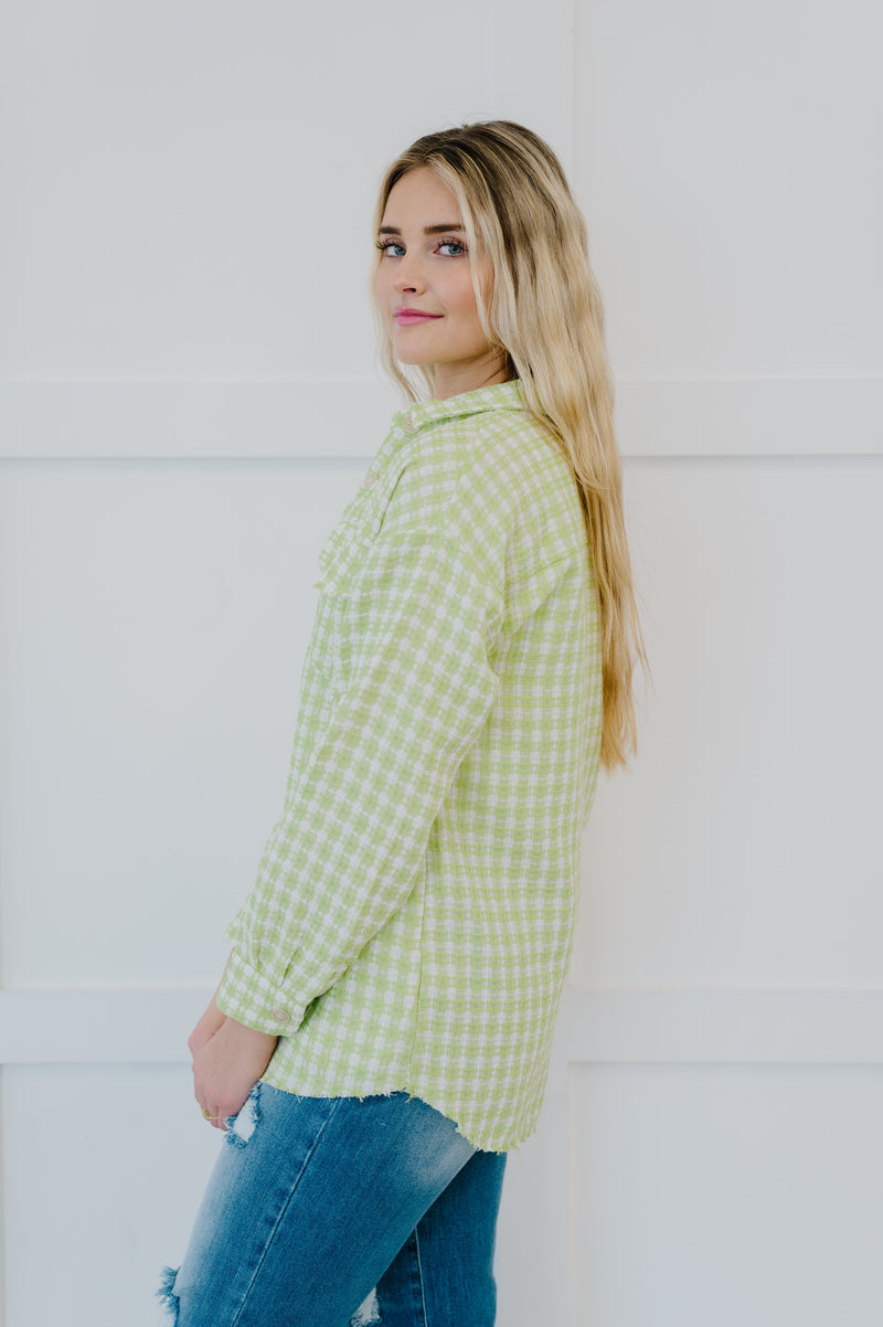 Second Nature Gingham Jacket