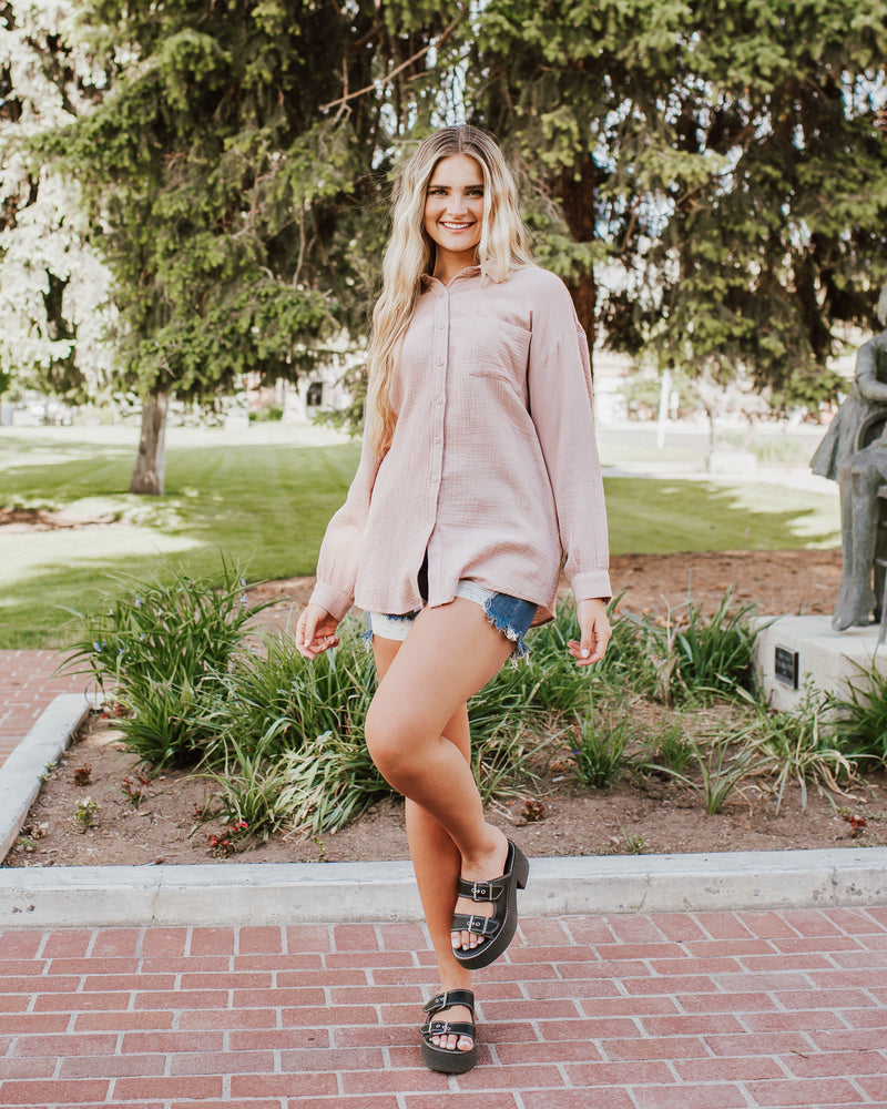 Love Life Button Up Top