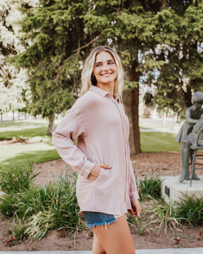Love Life Button Up Top
