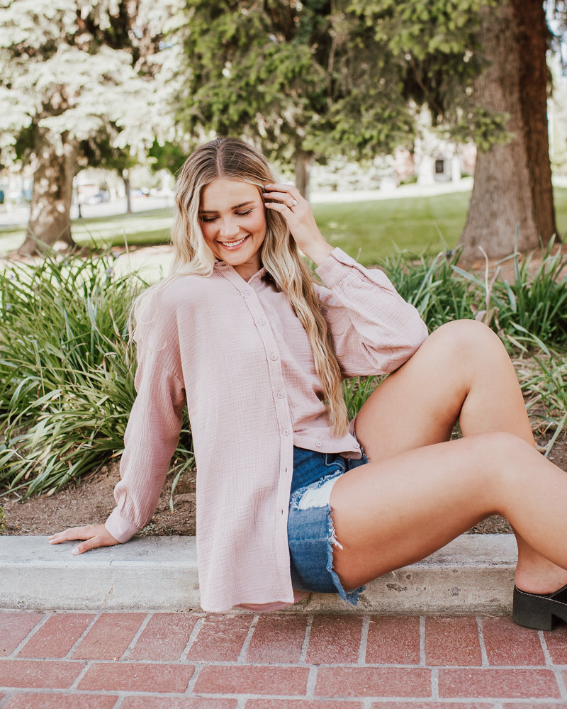 Love Life Button Up Top