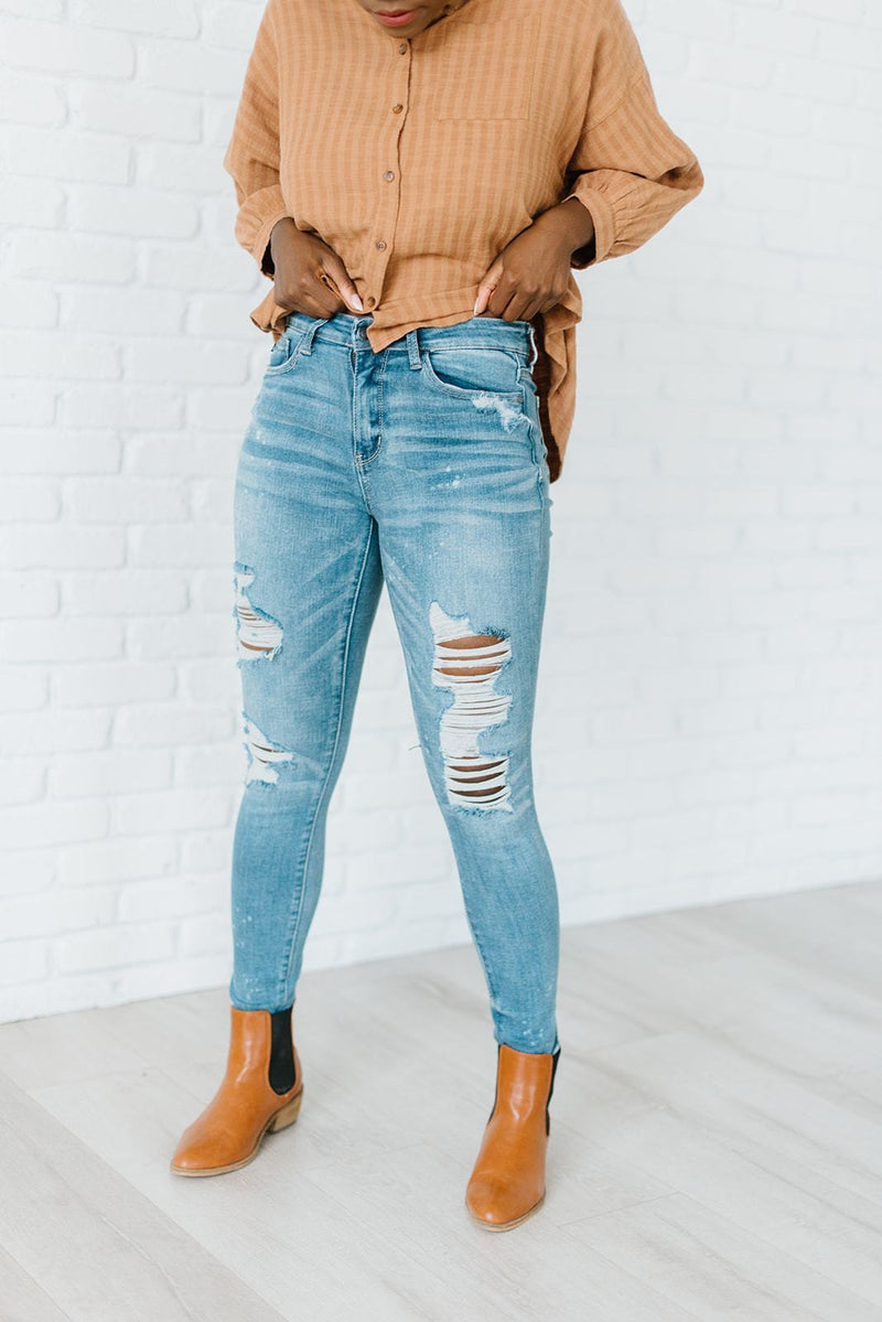 So Much To Love Bleach Splatter Jeans