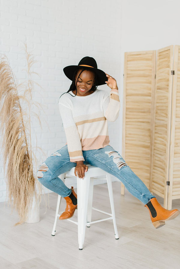 In Your Element Striped Sweater