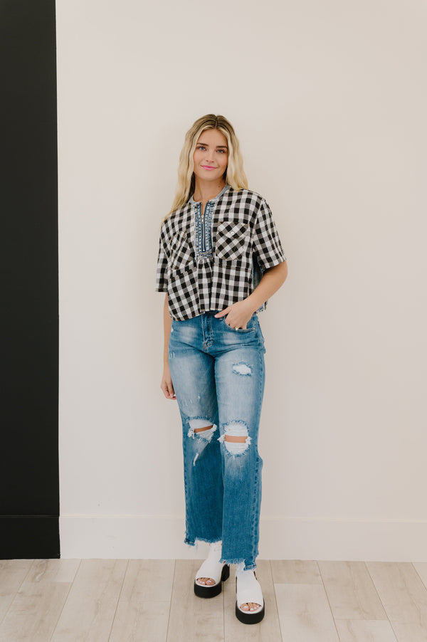 Everything Good Plaid Top