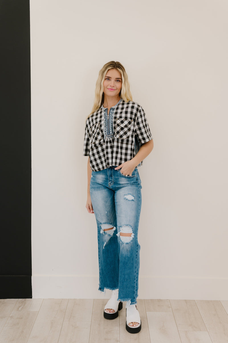Everything Good Plaid Top