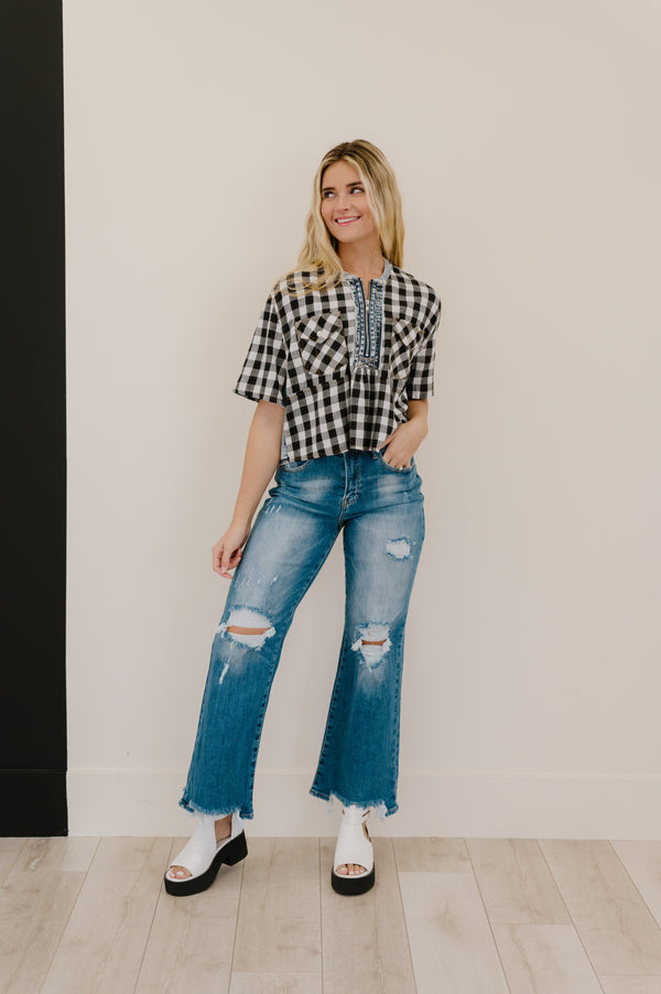 Everything Good Plaid Top